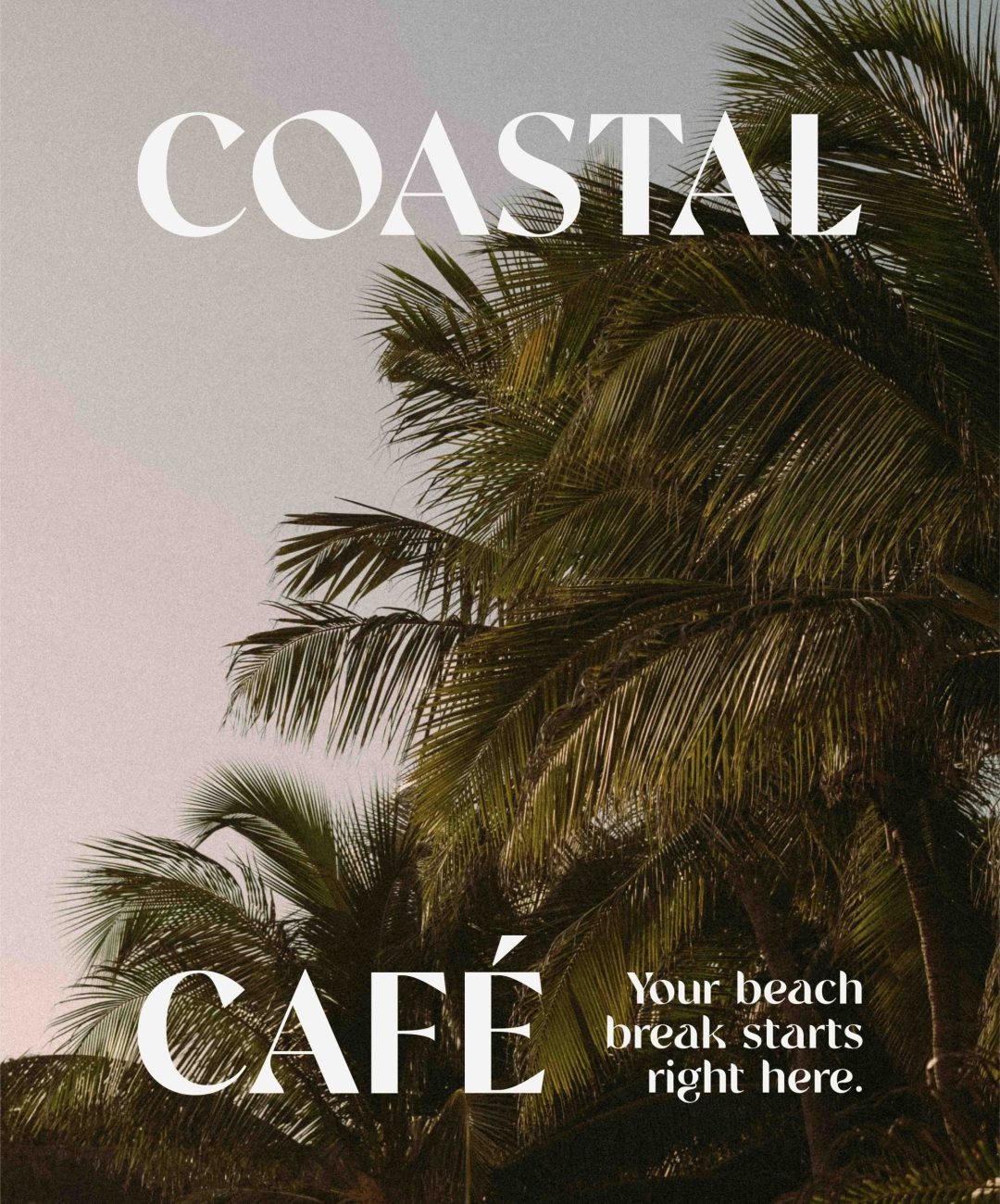 coastal café branding semi personnalisé