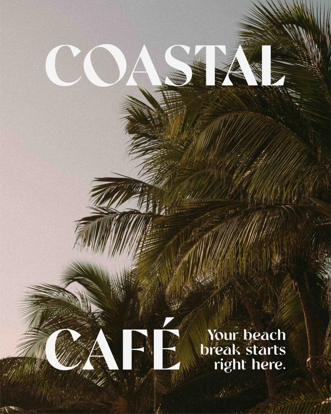 coastal café branding semi personnalisé